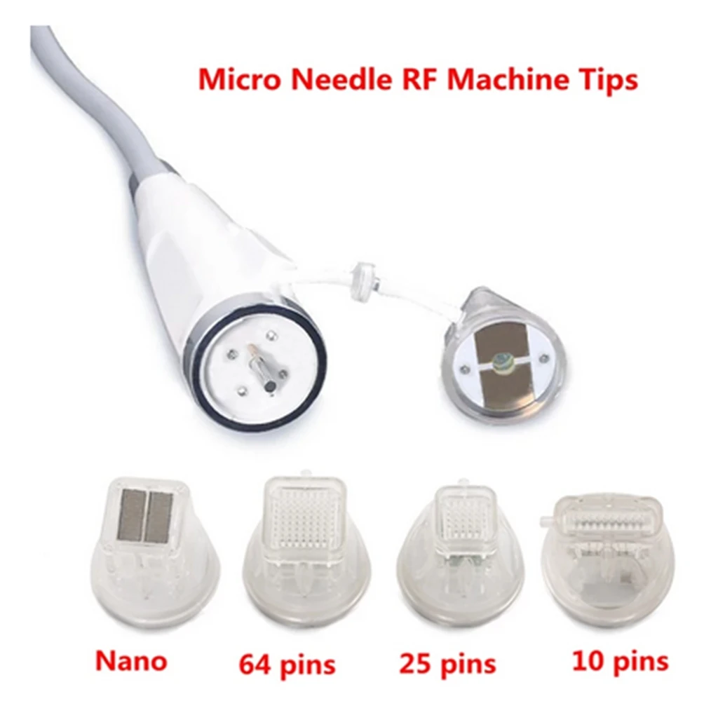 Cartucho de RF fraccional desechable, puntas de repuesto de radiofrecuencia consumibles, 10/25/64 pines Nano, 10 piezas