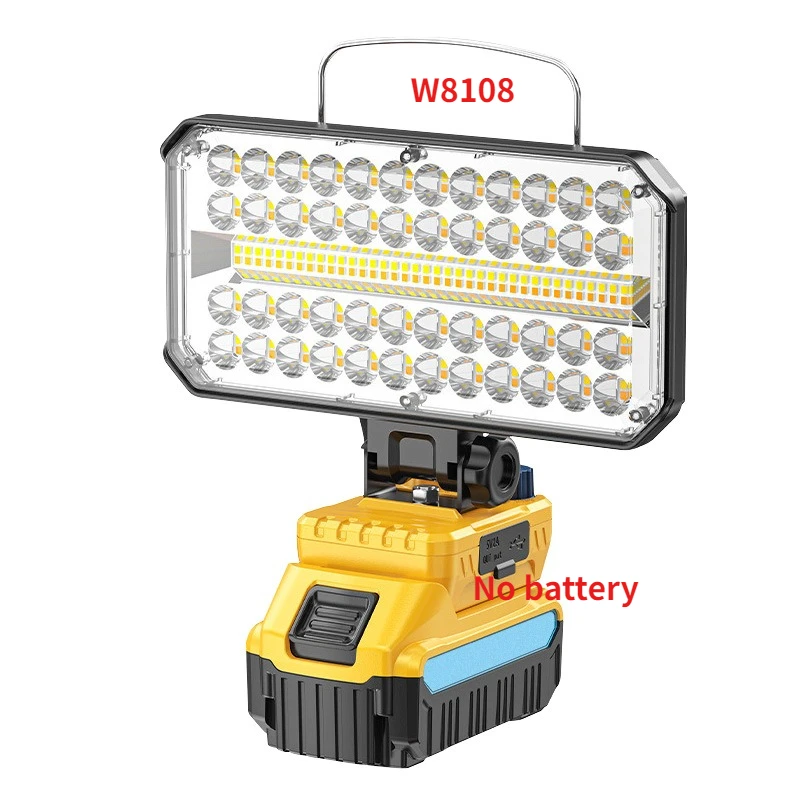 

Adjustable Color Temperature LED Work Light For DeWalt Battery Cordless Camping Lantern Flood Light For Emergency