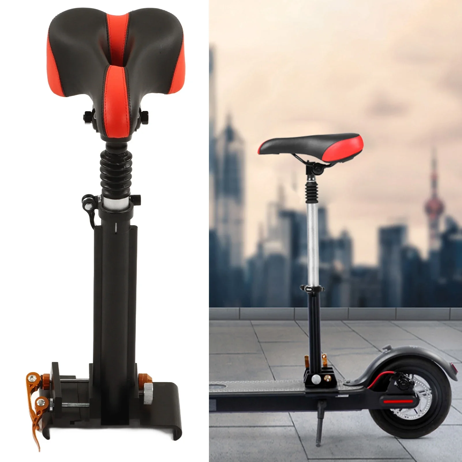 

Adjustable Electric Scooter Seat for Adults—Compatible with Xiaomi M365 1s Pro Wide Curved Edge Scooter, Featuring Sturdy Alumin