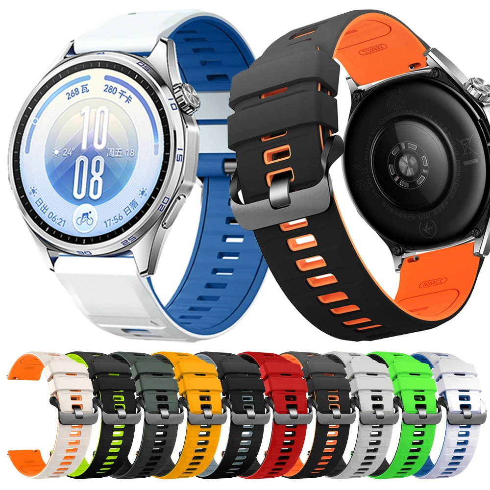 For Huawei Watch Gt7 Pro 22mm Replacement Bands GT 7 6 5 46mm Galaxy Watch 3 45mm Gear S3 Classic Frontier Sports Silicone Strap