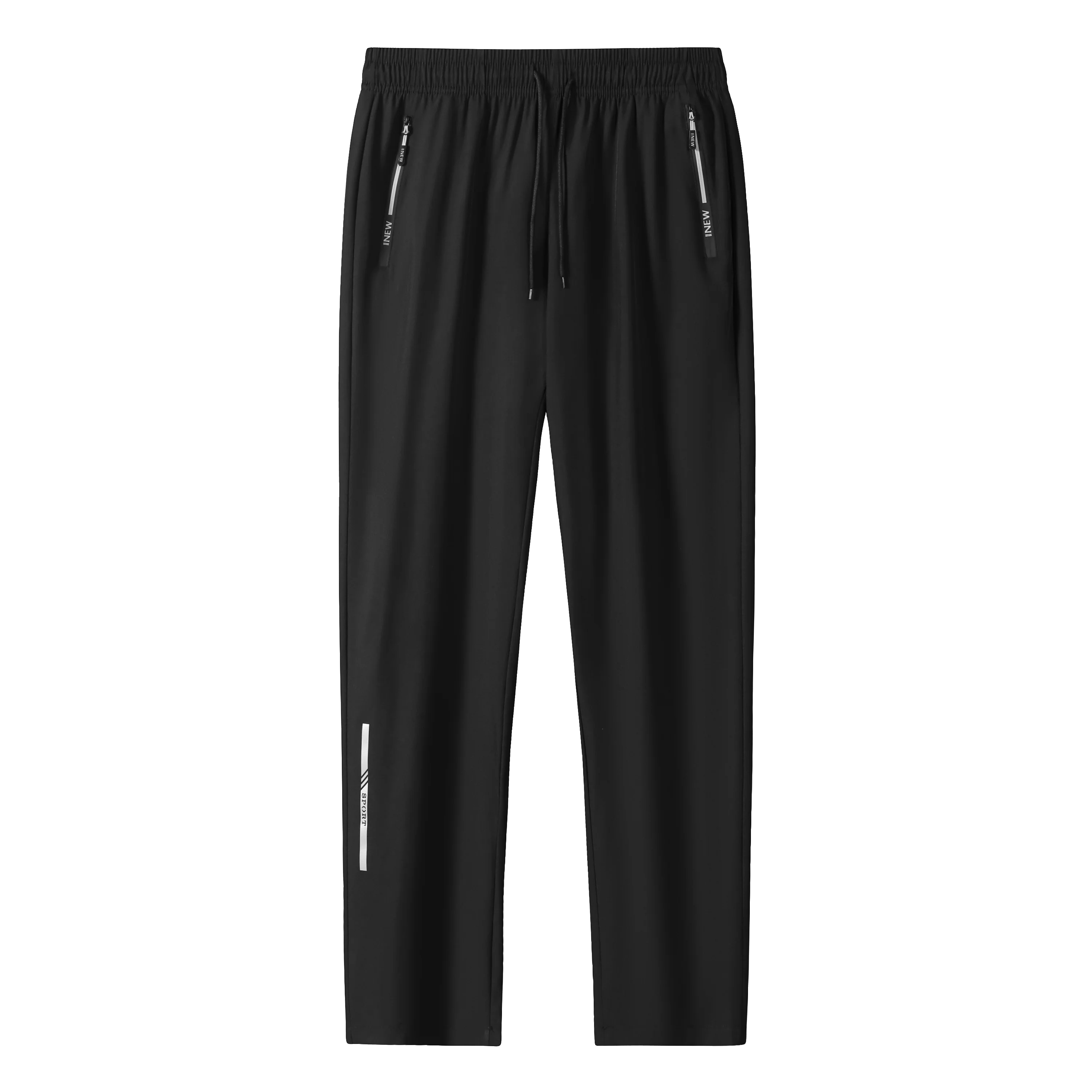 

2025 new men's spring and summer ice silk thin quick-drying sports and casual trousers loose and larger straight trousers