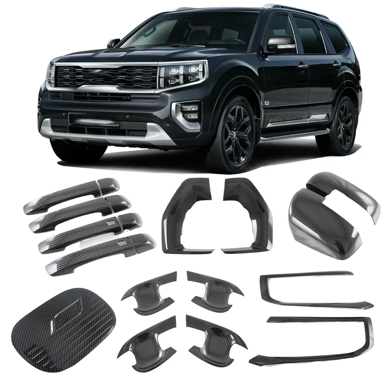 

For Kia Mohave Borrego HM2 2019-2022 Side Door Handle Bowl Cover Trim Rearview Mirror View Decoration Cover Accessories Styling
