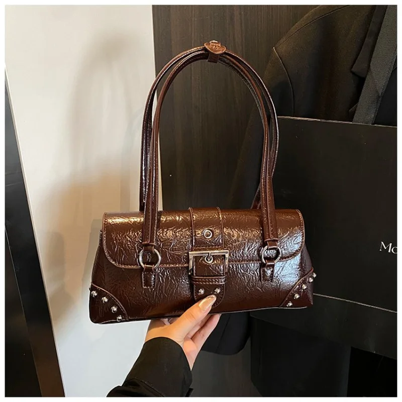 

Elegant Ladies Handbag Made Of Cowhide Leather Featuring Elegant Austria Casual Vintage Lightweight Daily Style