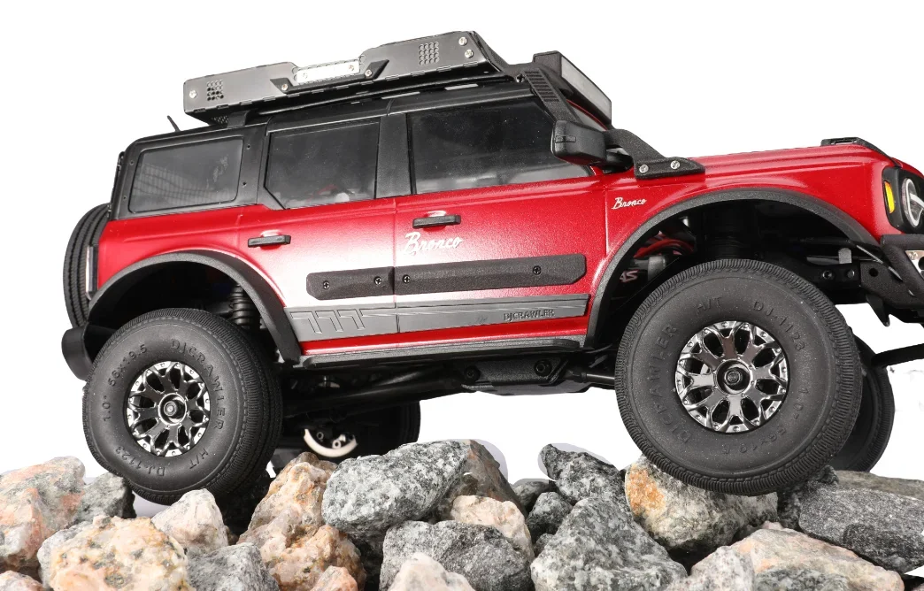 TRX4M 1 Set Simulation Metal Black Three-dimensional Luggage Rack Top Shelf for 1/18 RC Crawler TRX4-M Ford Bronco Upgrade Parts