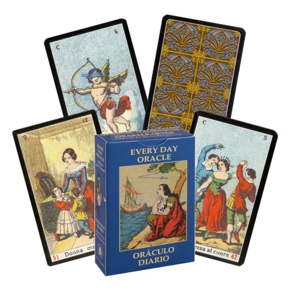 52 Stück Oracle Sibyl-Karten 9 x 6 cm – klassisches italienisches Sibilla-Deck für Wahrsagerei, Spiritualität, Partyspiel, Geburtstagsgeschenk