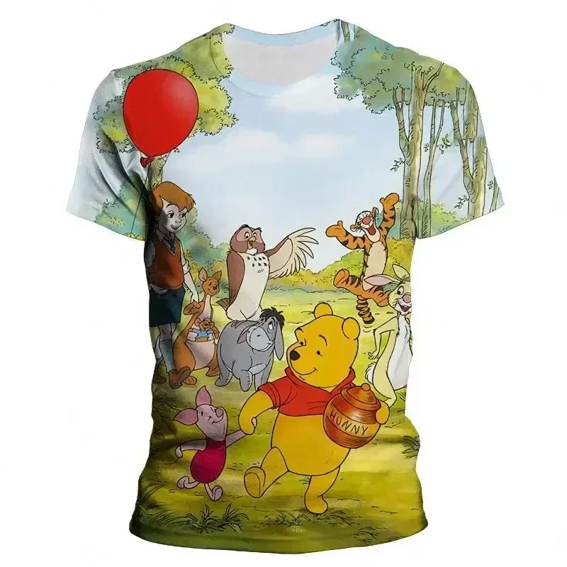 

Kids 3D Printed T-shirt Winnie The Pooh Cartoon Anime 3D Printed T-shirt Sports Casual Short Sleeved Boy Girl Children Clothing