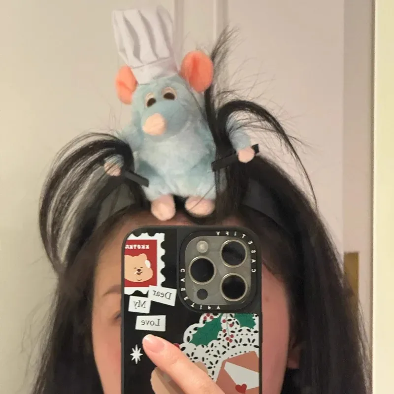 Disney Ratatouille Hairband New Cartoon peluche bambola fascia francese a tesa larga tornante foto copricapo creatività ragazza regali