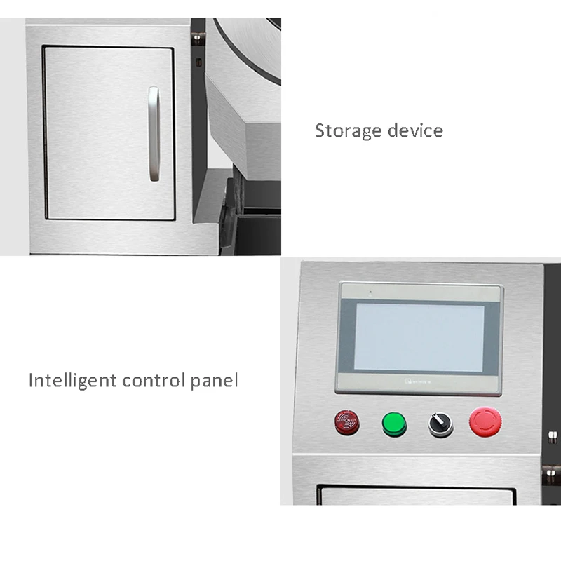 Machine robotique automatique de cuisson des aliments acier inoxydable commercial gaz type intelligent vaisselle frite machine chauffage uniforme 1 unité