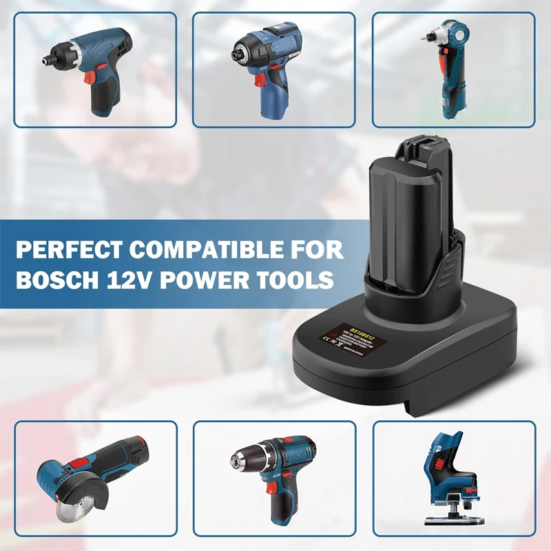 Adapter akumulatora ZWINCKY do akumulatorów litowych Bosch 18V GBA do konwertera narzędzi akumulatorowych Bosch 12V litowych GBA — zdjęcie produktu 3