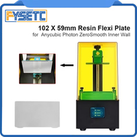 3D Printer Spring Steel Flexible Resin Build Plate Magnetic Base 102 X 59mm for Longer Orange 10 And Anycubic Photon Zero