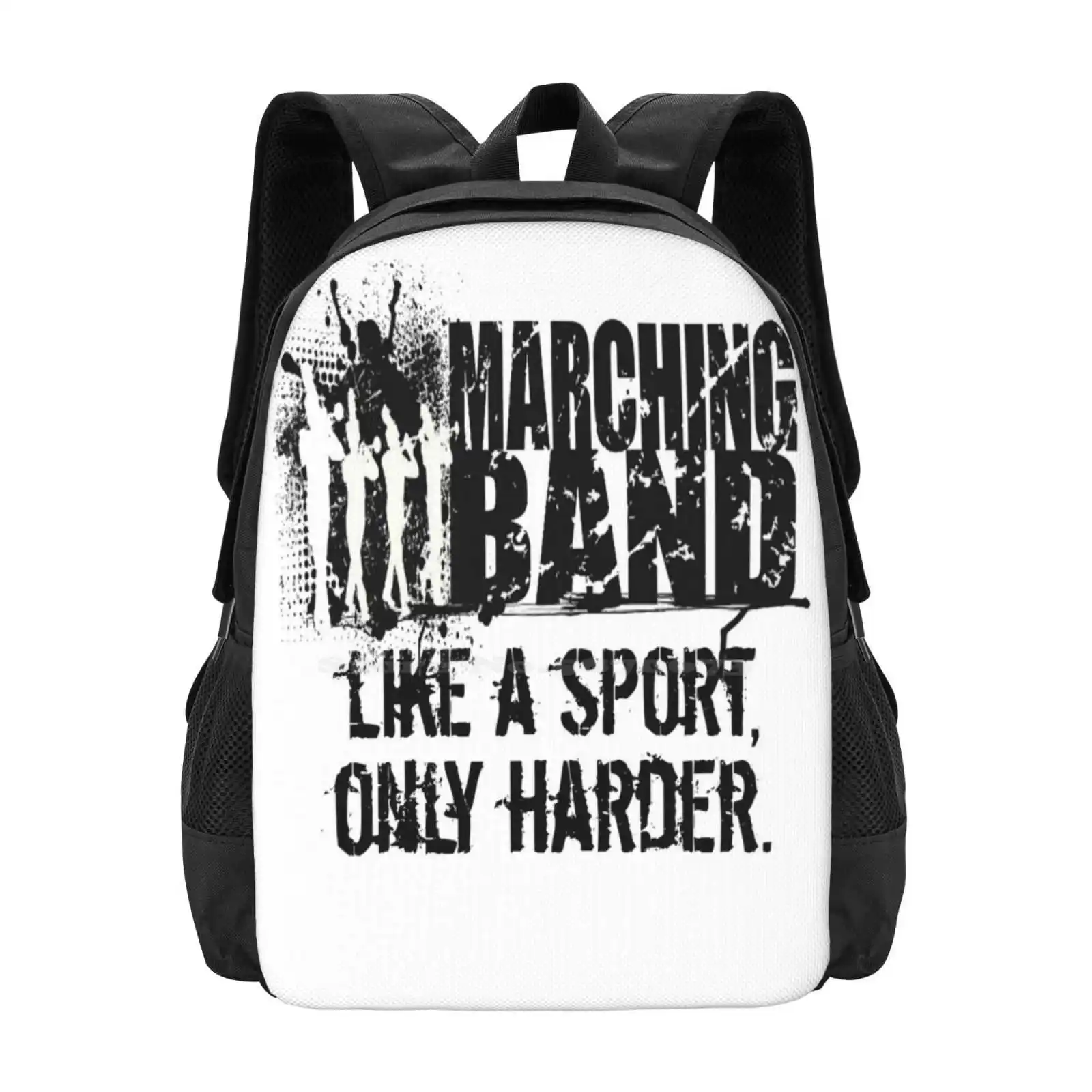 Funny Marching Band Shirt-Marching Band Gifts-Like A Sport Only Harder 3d Print Design Backpack Student Bag Funny Marching Band