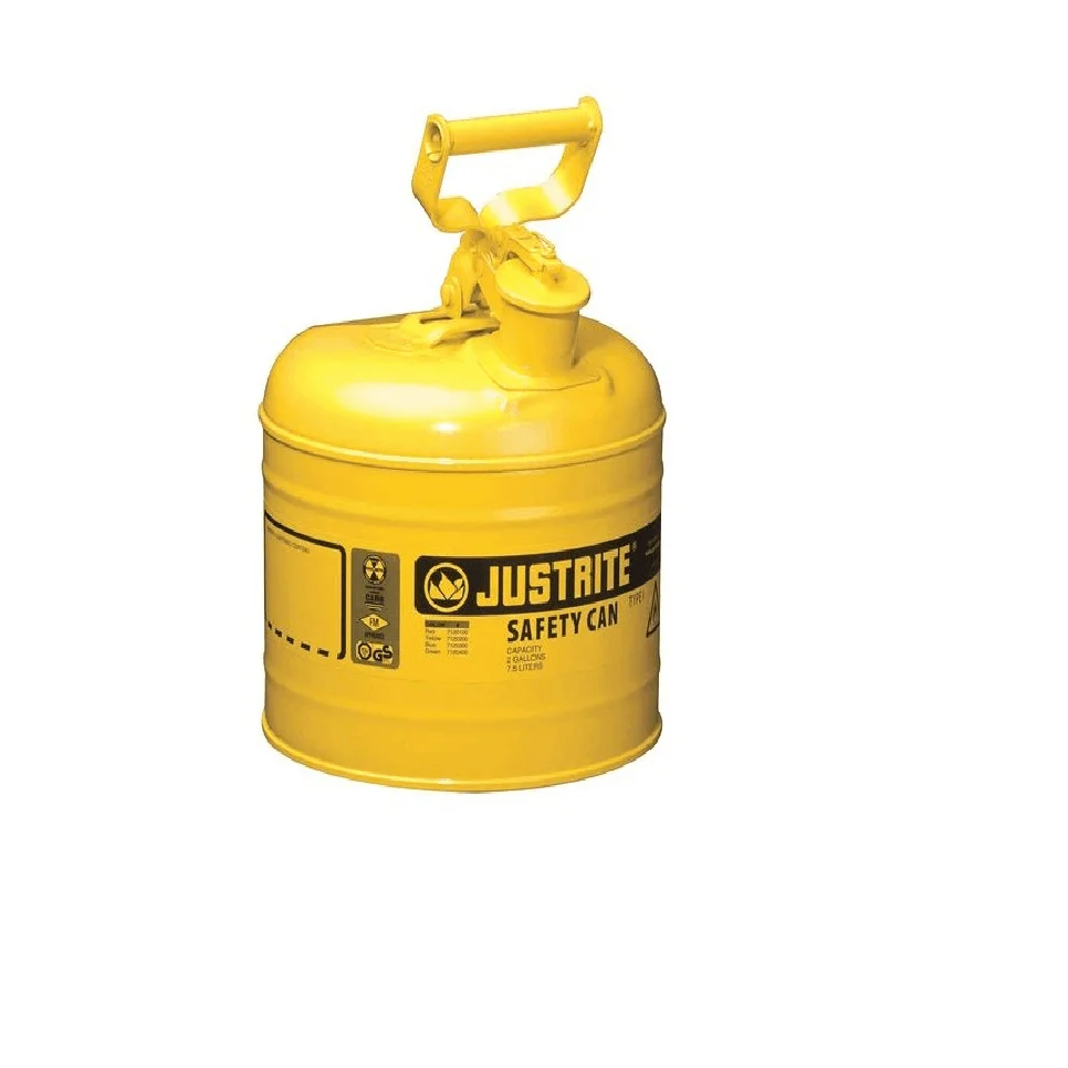 

Safety Can, Steel, 2 gal, Yellow, 9 1/2 in Dia., Diesel