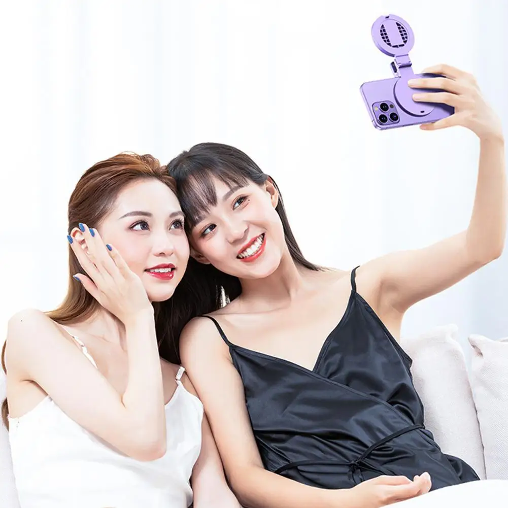 The New Mobile Phone Selfie Mirror Fill Light Selfie Be Front With Control Bluetooth And Artifact Adjusted Back Can Remote E5U0