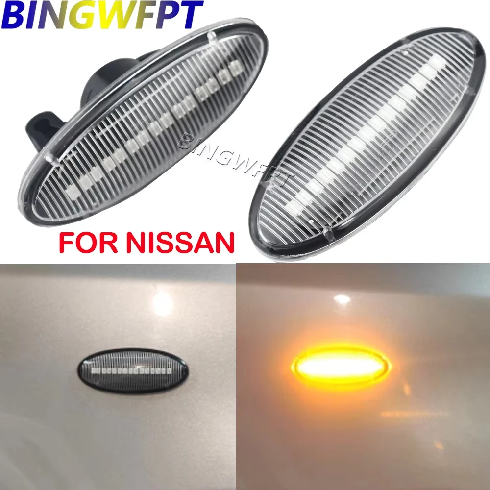 For Nissan Qashqai Dualis Juke Micra March Micra CUBE EVALIA Note X-Trail LEAF Dynamic LED Side Turn Signal Lights