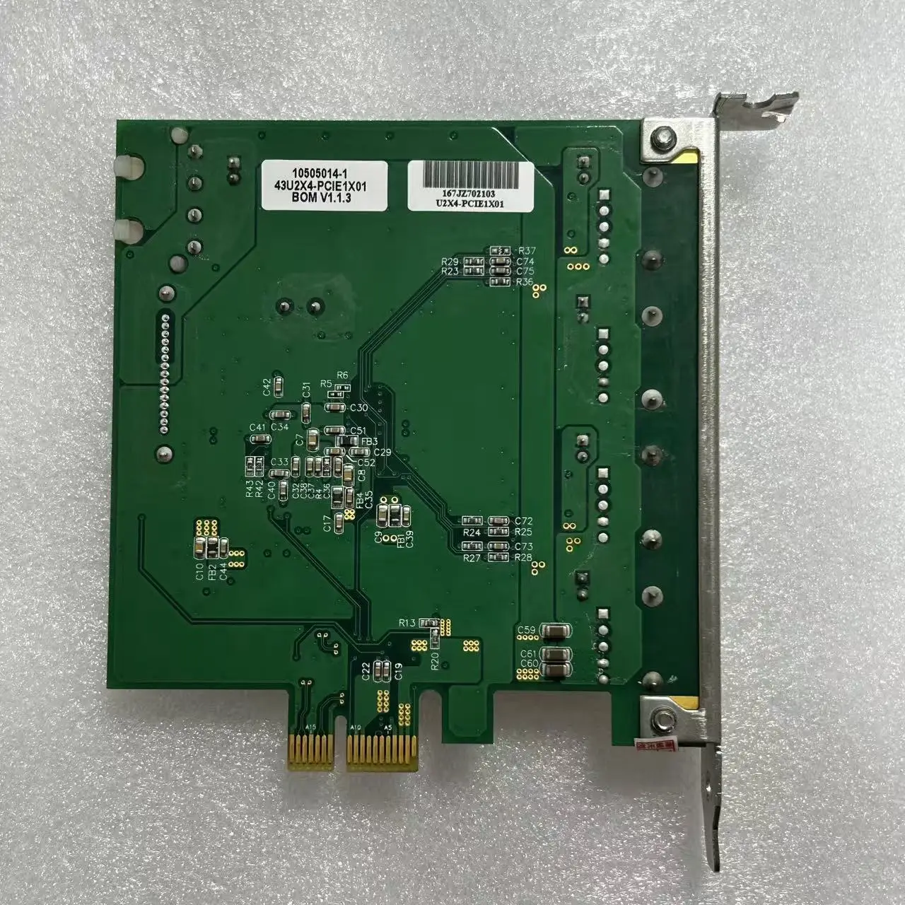 U2X4-PCIE1X01 PCIE to 4-Port USB Card USB Expansion Card Test OK