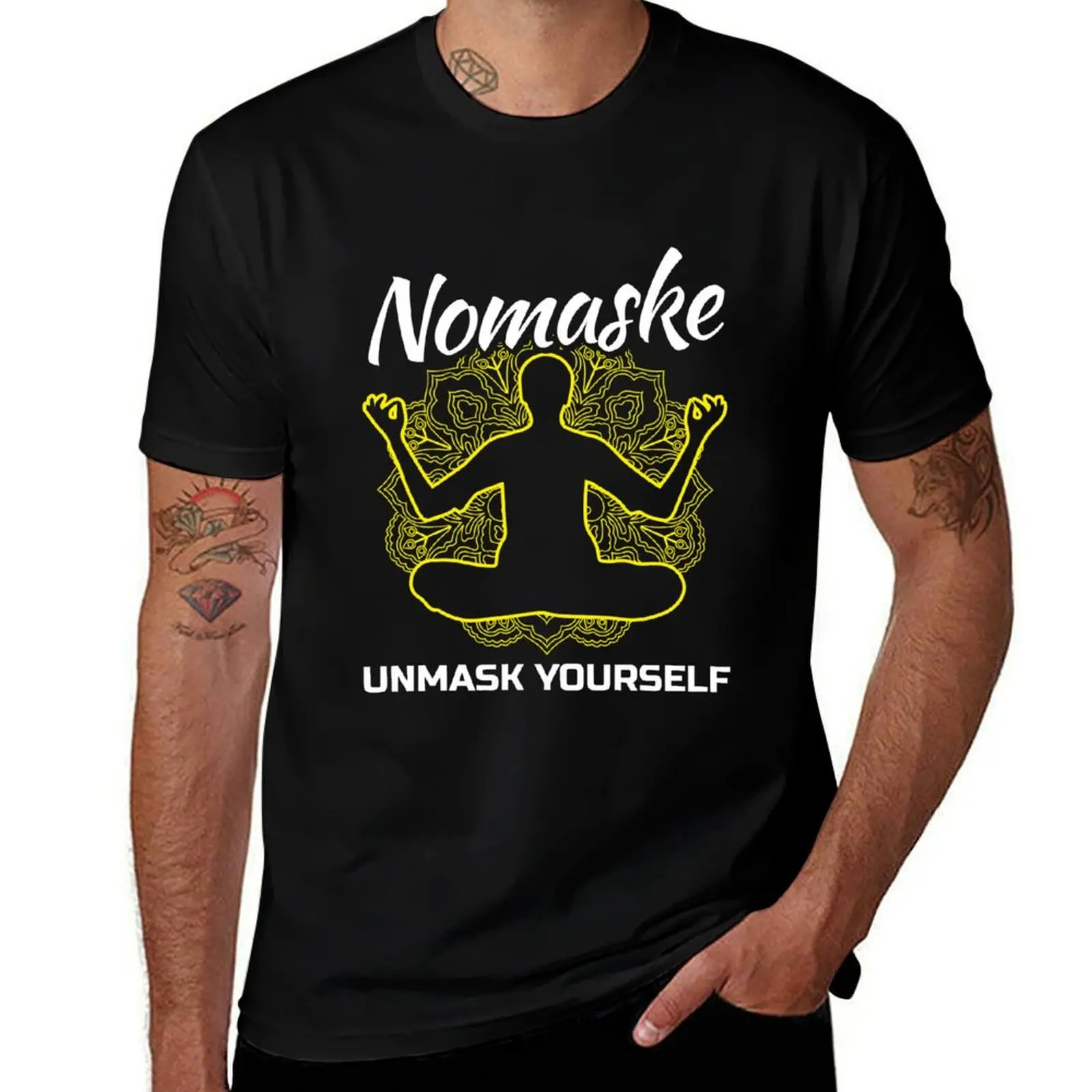 

Nomaske - Nomaske Unmaske yourself Corona Pandemie Virus Buddha T-Shirt funny t shirts man T-Shirt