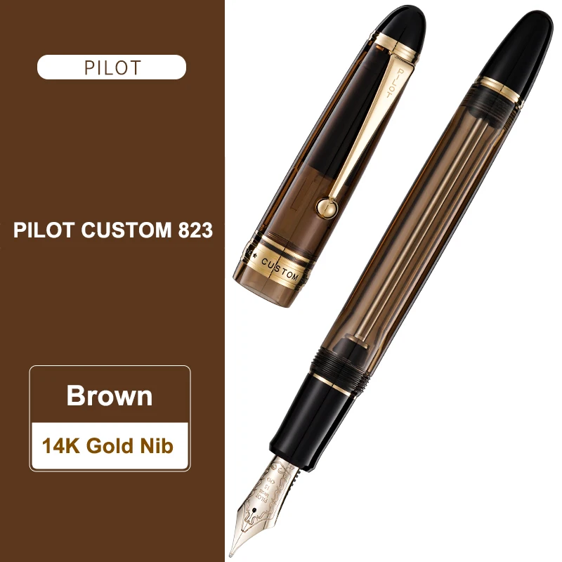 New Sale PILOT Pen Fountain Pen CUSTOM 823 Rotary Suction Device 14K Gold Nib High Quality Stationery Goods FKK-3MRP Luxury Pen