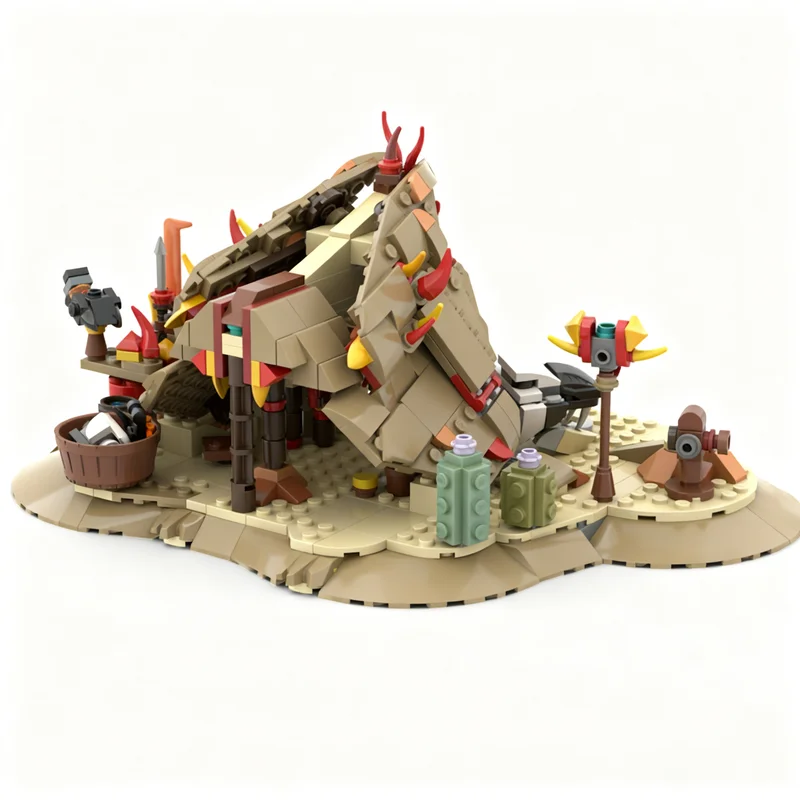 592 قطعة من مكعبات البناء لنموذج منزل تيناخت، لعبة إبداعية للهندسة المعمارية، هدية عيد الميلاد التعليمية للأطفال