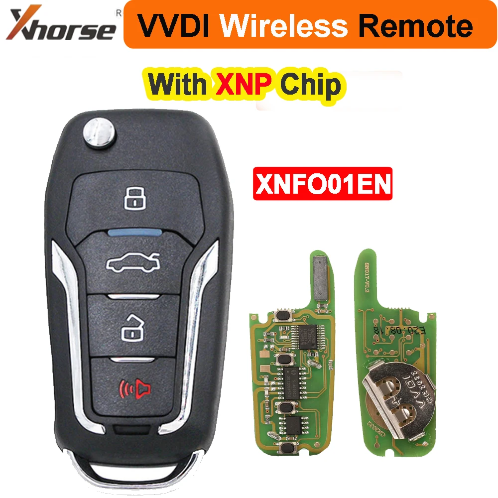 YOUBBA 1/5/10PCS XN Series Xhorse VVDI XNFO01EN Wireless Universal Remote Key With XNP Chip For Ford Style Flip English Version