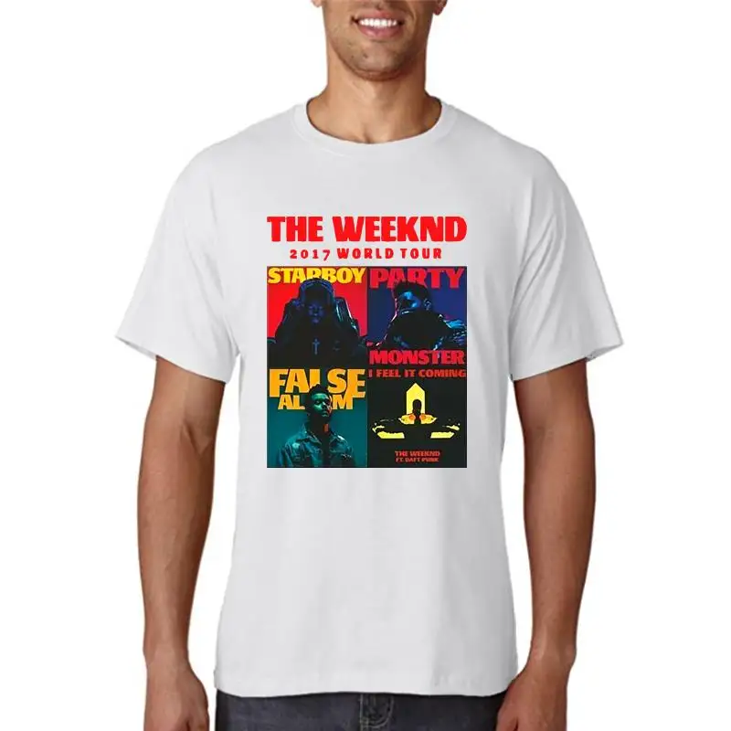 The Weeknd Starboy Legend of Fall Gira Mundial Camiseta Para Hombre Mujer T-shirt  O-Neck Printed Tee T Shirt