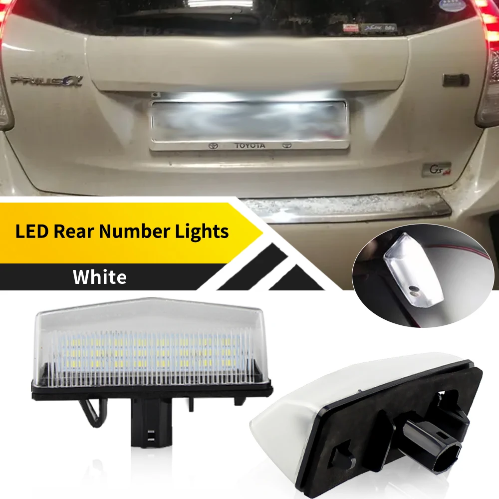 

2 шт. 12 В светодиодный светильник номерного знака для Toyota Venza 2008-2015 Matrix 2009-2013 RAV4 (XA40) 2013-2018 CanBus Белый 6000K