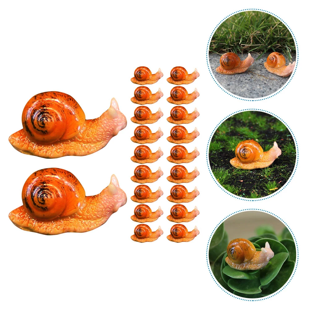 

25 Pcs Succulent Plant Decoration Mini Snail Ornaments Miniature Scene Decorations Micro