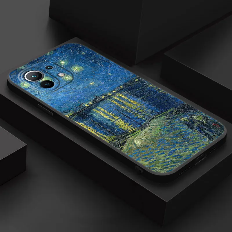 재미있는 유화 반 고흐 별이 빛나는 휴대폰 케이스, 샤오미 14T 13T 12T 11T 14 프로 11 라이트, 포코 X3 X4 X5 X6 M5 F5 F6 프로 소프트 커버