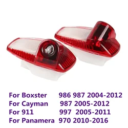 2Pcs LED Car Door Light Bulbs Ghost Shadow Welcome Lamp Auto Accessories For Porsche Panamera 970 Boxster 986 987 Cayman 911 997