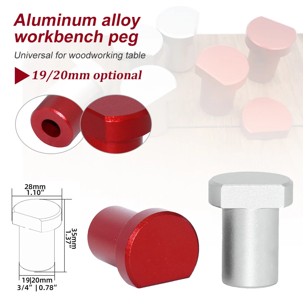 Bancada de madeira cães liga alumínio bancada peg freio pára mesa braçadeira 19/20mm mesa limite blocos oficina rolha