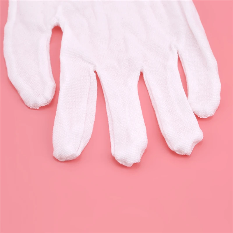 12 Pairs/pack Household Glove White Cotton  Home Dust Gloves Waiters/Drivers/Jewelry/Workers Gloves Sweat Absorption Gloves