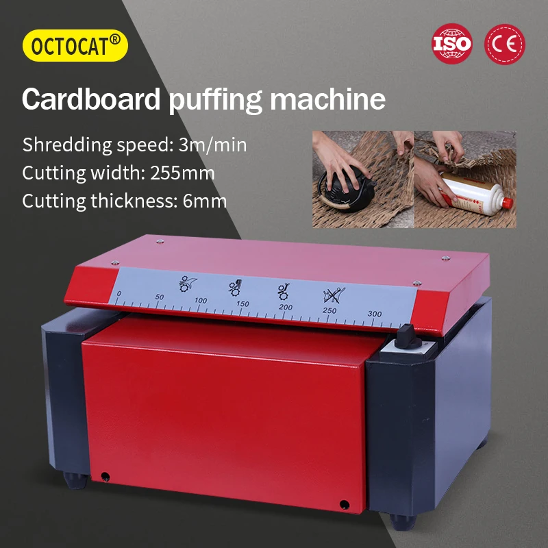 

0.1kw 200v/110v Small Honeycomb Paper Strip Shredder, Cutting Thickness 255mm Width 6mm, For Item Packaging Cutting Machine