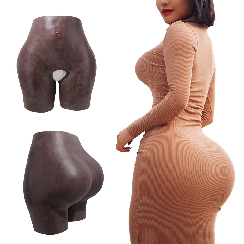 ONEFENG Silicone Butt Hip Enhancement Women Open Crotch Pants  Artificial Hip Shaper Padded Cosplay African Woman Plus Size Wear