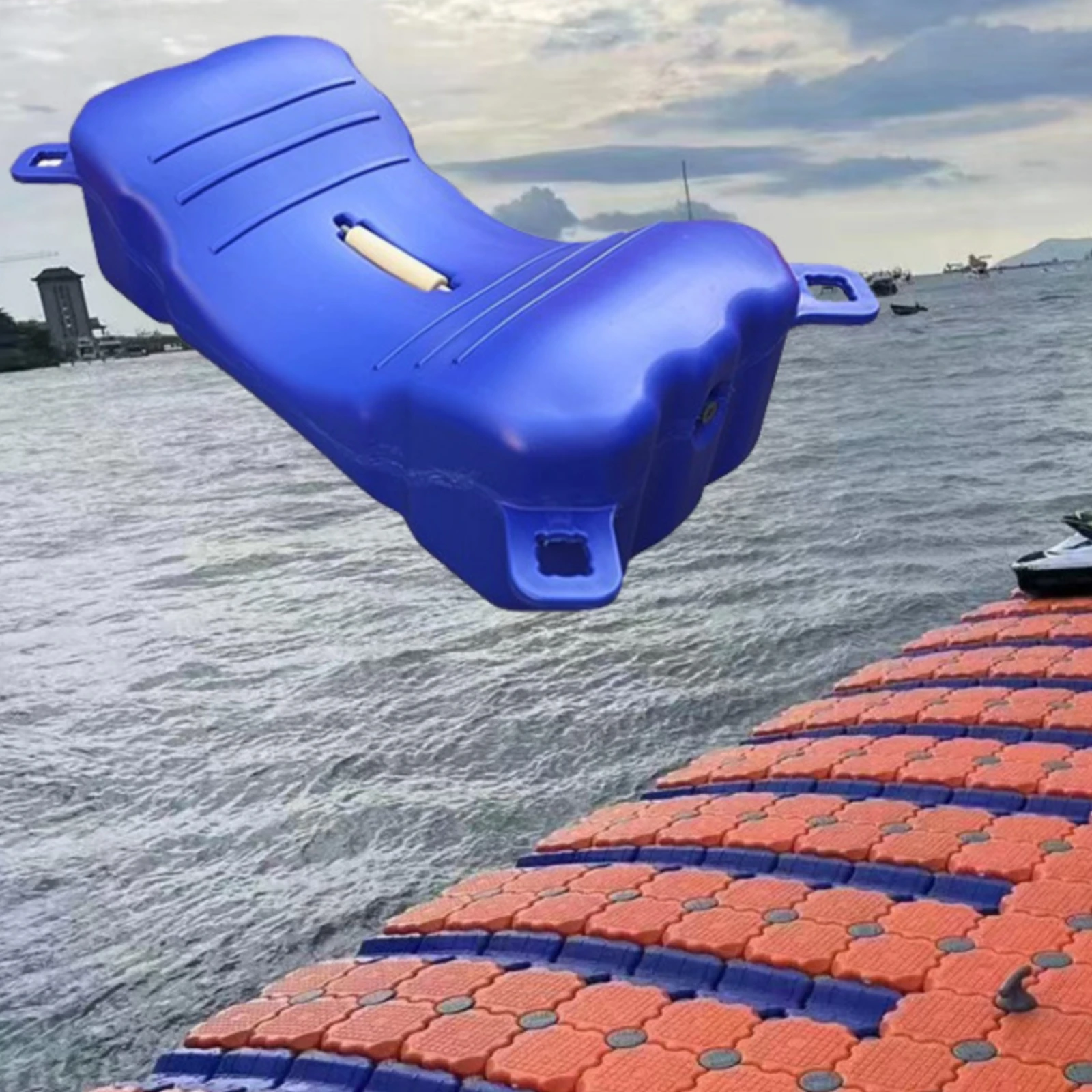

Personal Watercraft Slide Channel HDPE Floating Platform Dock Platform Side Handles Rounded