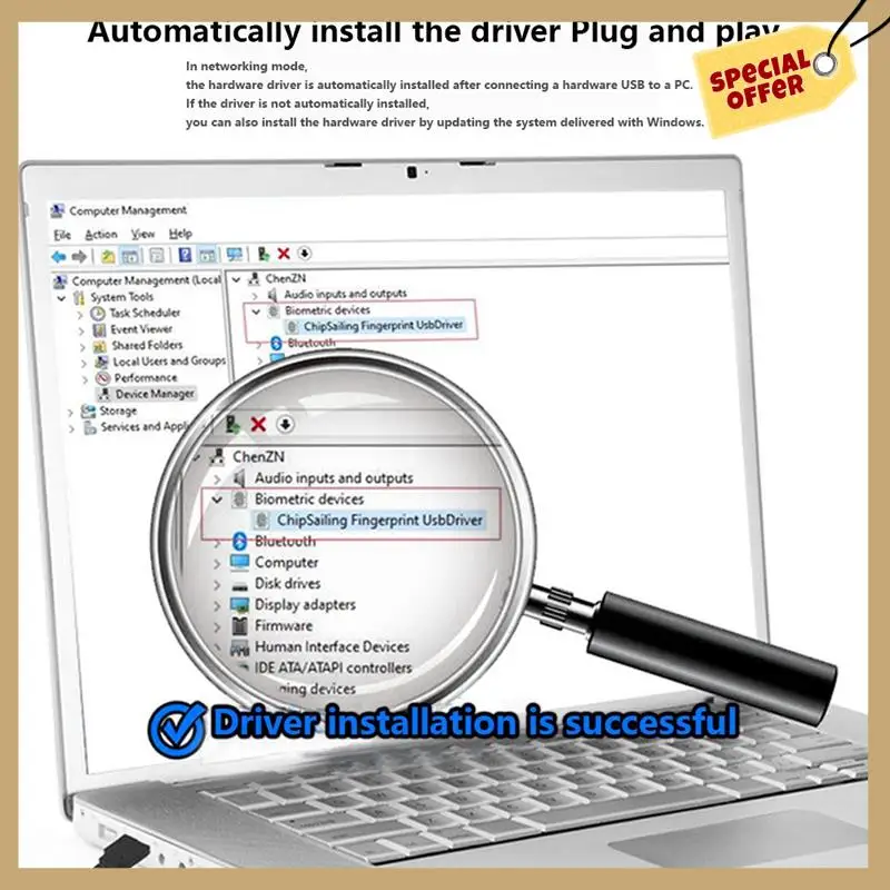 Fingerprint Login USB Computer Fingerprint Recognition Boot Software Lock Fingerprint Recognition-WMAN