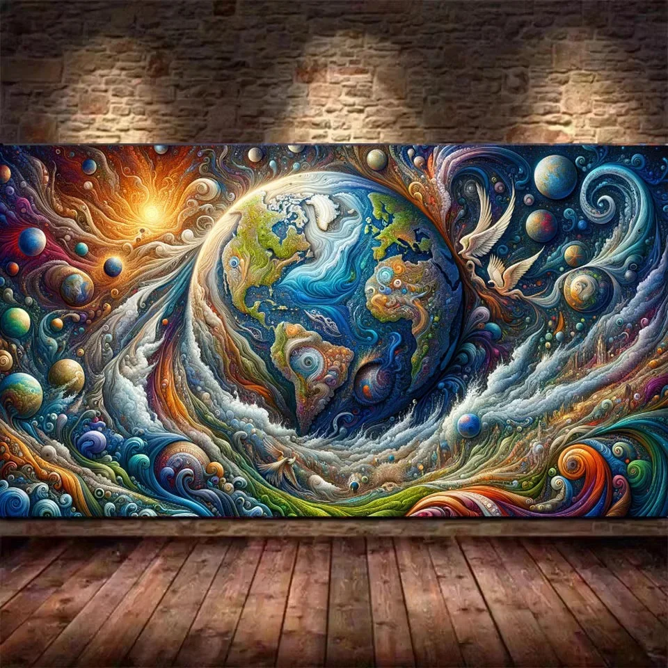 Mother Earth DIY 5D Diamond Painting Cross Stitch Abstract Fantasy Landscape Full Mosaic Diamond Embroidery Sale Large Size