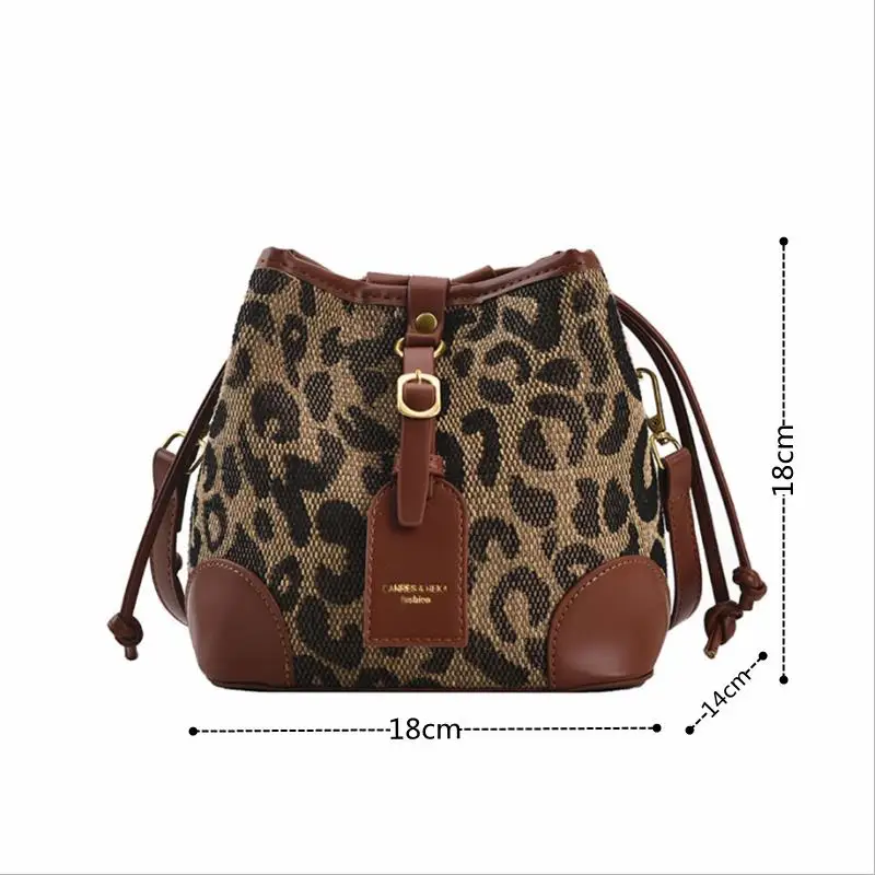 Jamhoo Leopard małe PU skórzane damskie wiadro Crossbody torby projektant torba na ramię luksusowa marka torebka damska Lady Trend Tote