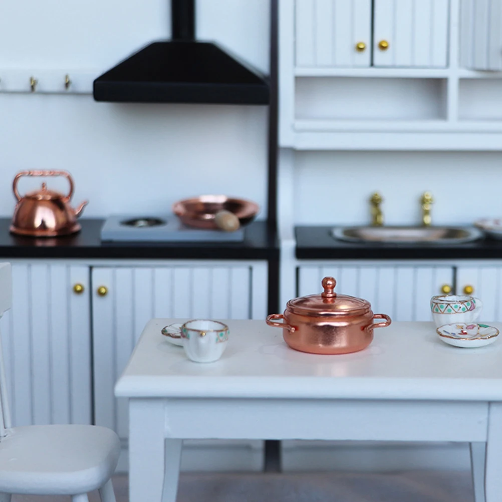 1 ensemble de Mini accessoires de cuisine, ensemble de trois pièces en alliage de qualité supérieure, conception compacte pour la maison, Restaurant, salon de thé, décor de bureau