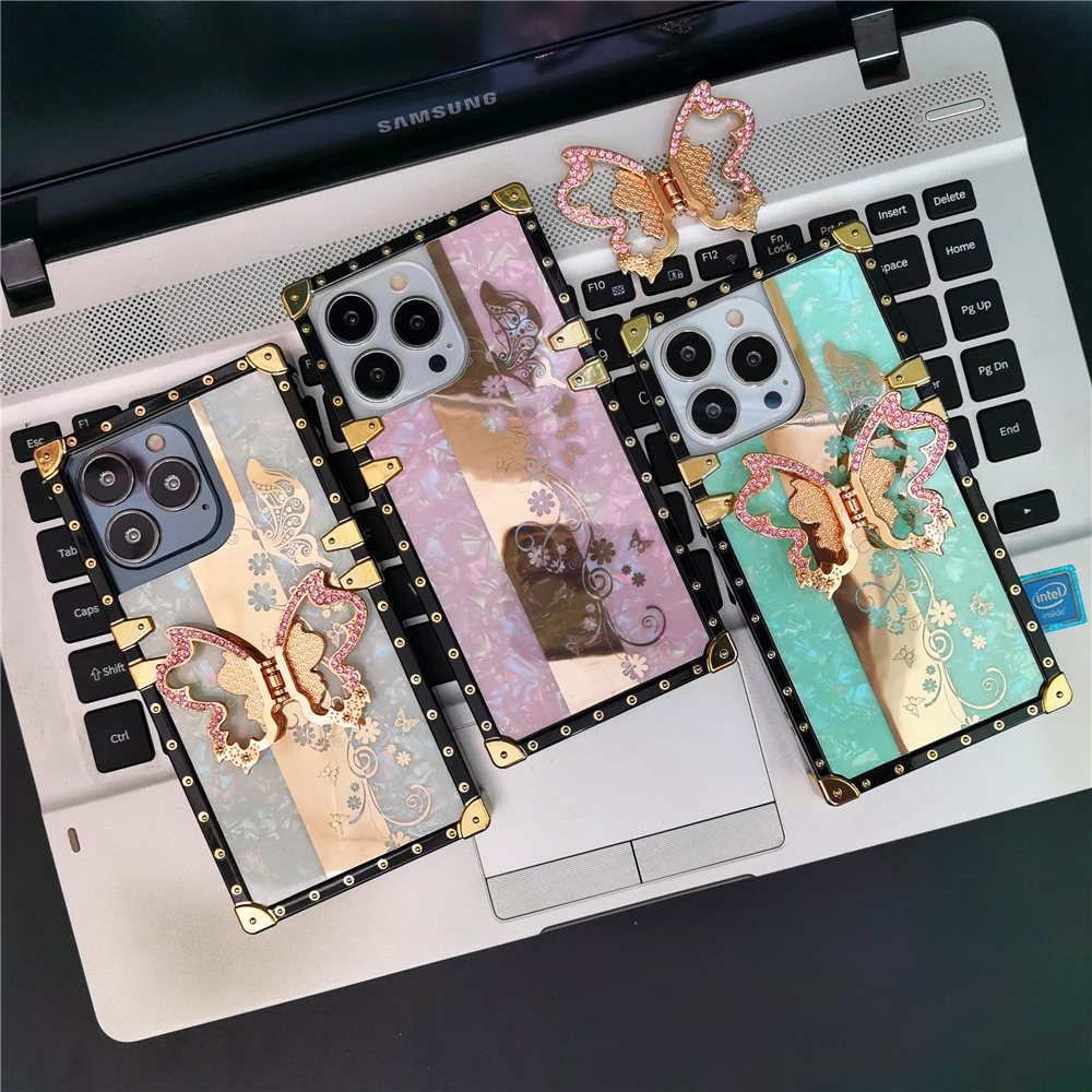 

Luxury Glitter Shockproof Retro Phone Case for Redmi Note 14 pro 13 13C 14C 12 12C 10C 11 POCO X6 Shell Butterfly Women Cover