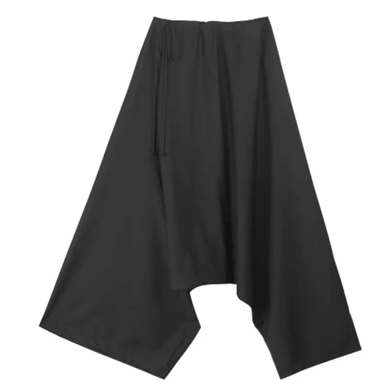

Loose Autumn Crotch Trousers Pants Spring And Men's Culottes Leisure Harem Pants Large Size Harem Pants Black