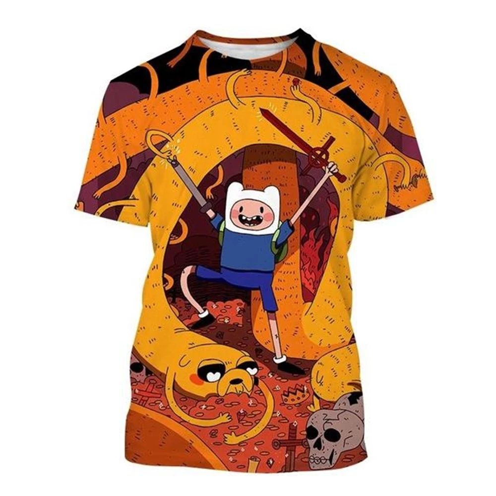 2024 Adventure Time 3d Cartoon T-shirt Fashion Casual Funny Men and Women Summer Cool T-Shirt Tops Size:100-6XL