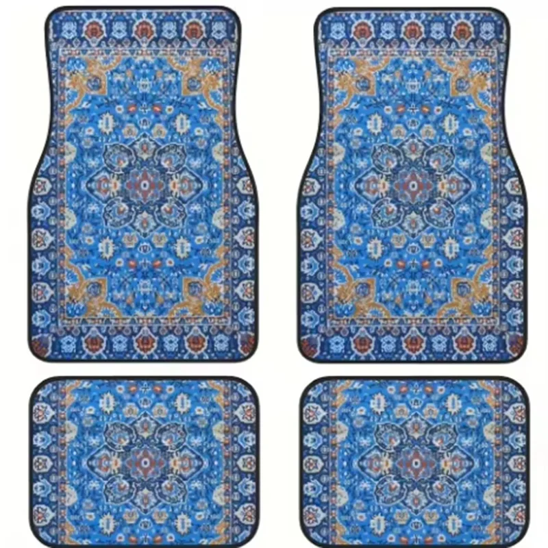 

Car Floor Mats 4 Pieces Stylish Anti-Smudge Anti-Slip Easy To Clean Universal Suitable for All Vehicles