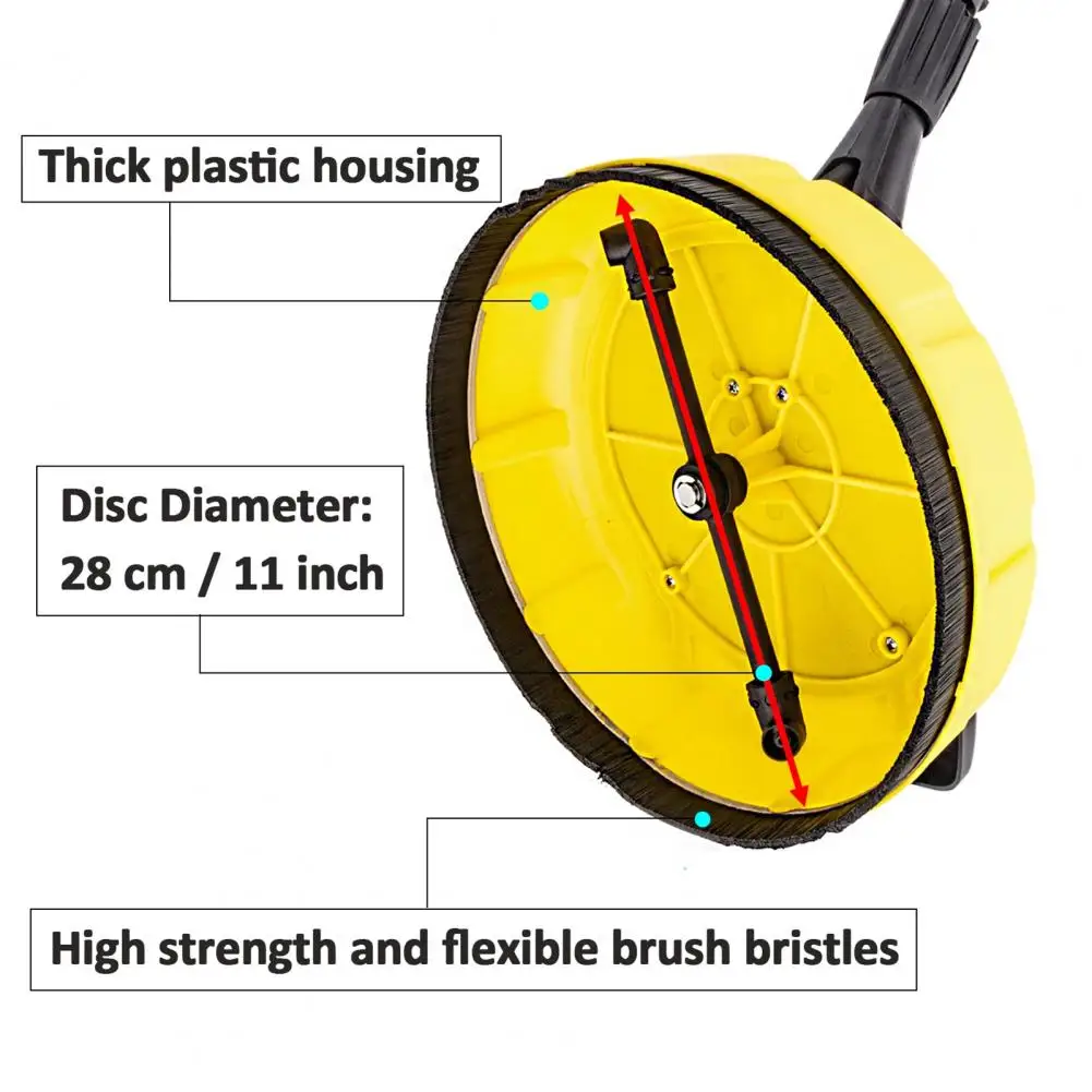 

Long Handle Pressure Washer Rotary Brush High Speed Pressure Washer Rotary Brush for Karcher Efficient Patio Tool with for Dirt