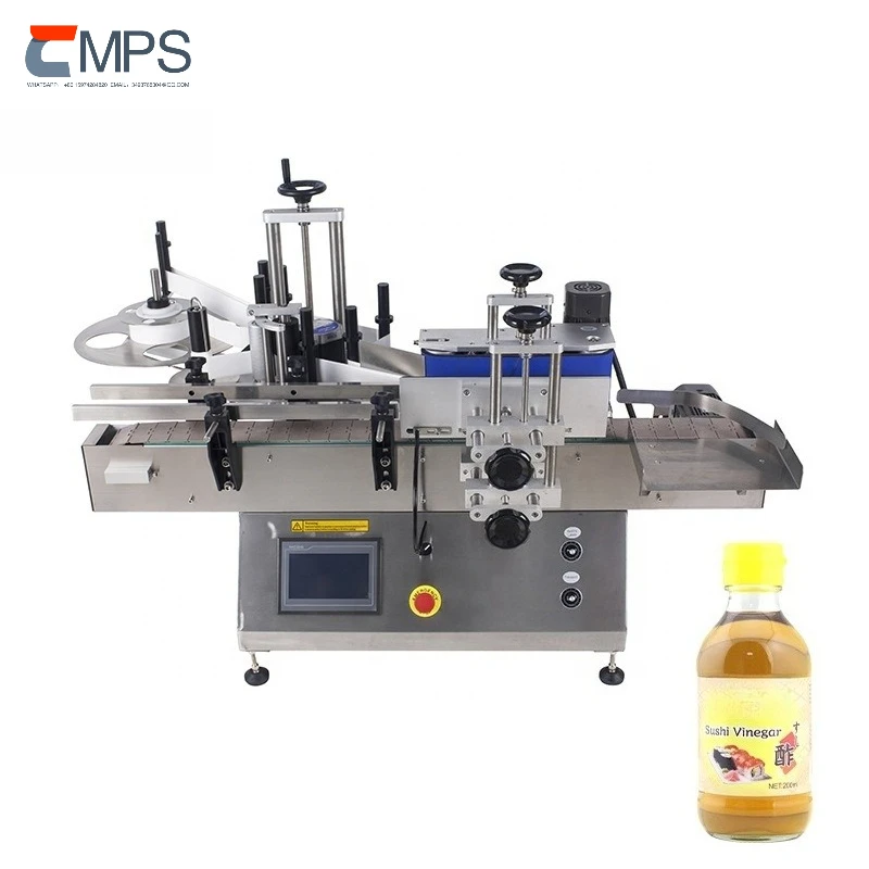 MT-130 Best Price Fully Automatic Commercial Desktop Round Bottle Label Applicator Drink Glass Jar Can Stickers Labeling Machine