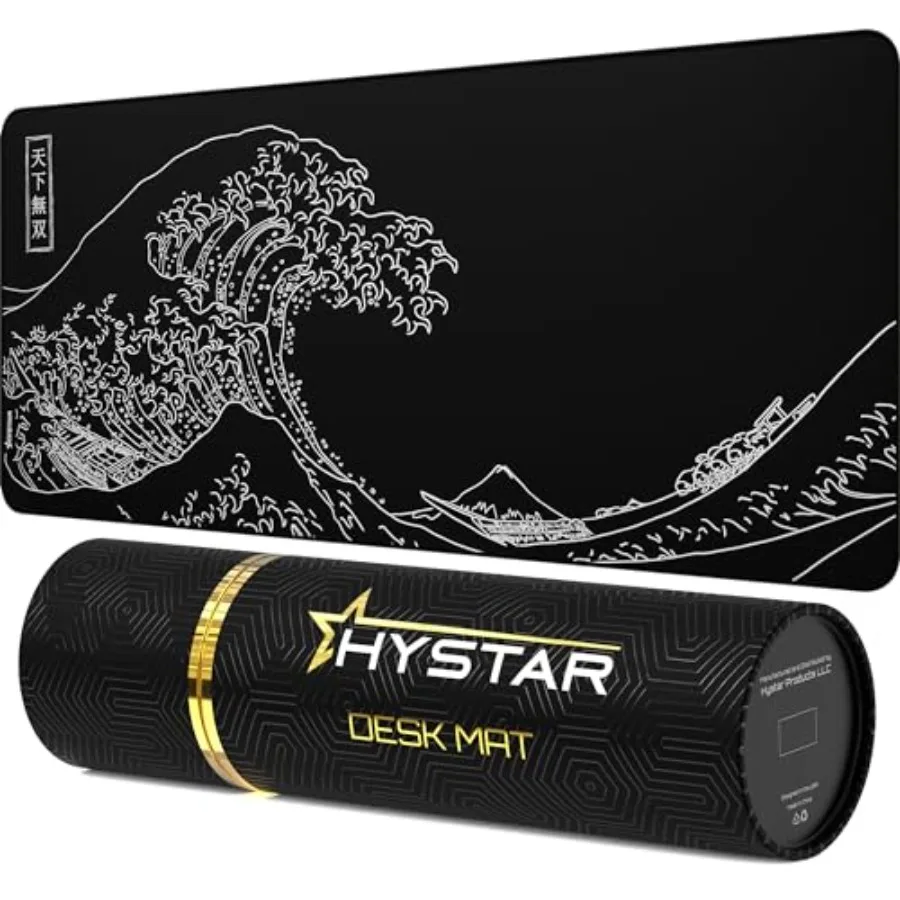  Etended Gamg Mouse Pad L 36" 16" 5mm Thick, Waterproof Surface, Smooth Polyester Fabric, and Natural Rubber Base The Great Wa