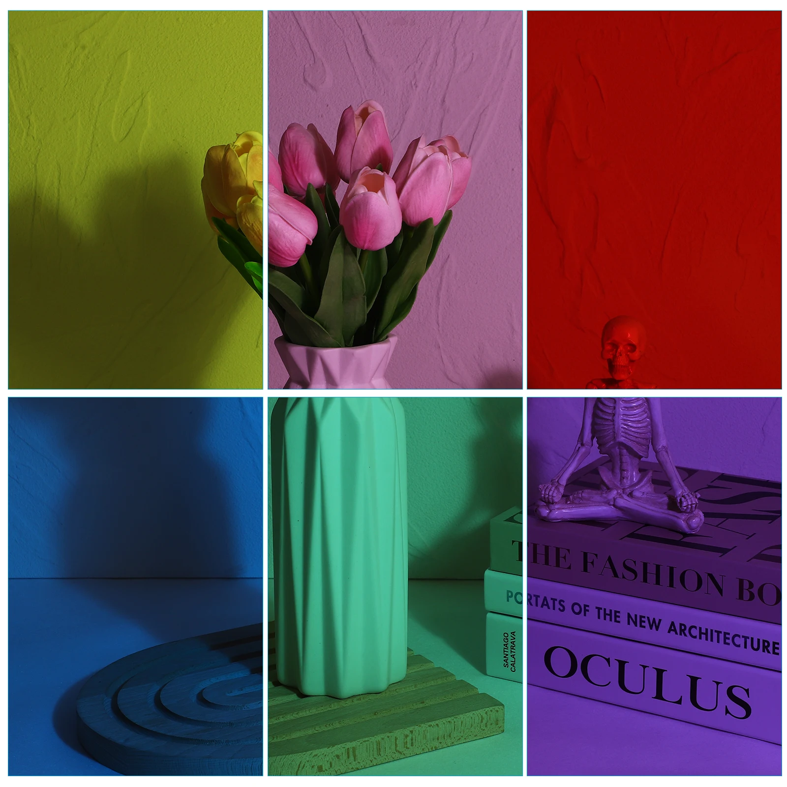 

12 Pcs Color Films Colored Pet Sheets Light Filters Photography Gels Light Diffuser Film Light Gel Sheets