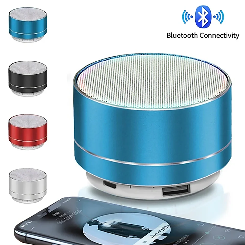 A10 Wireless Blue Tooth Speaker Small Steel Gun Subwoofer Portable Mini Gift Card U Disk TF Outdoor HD Mic Stereo Sound