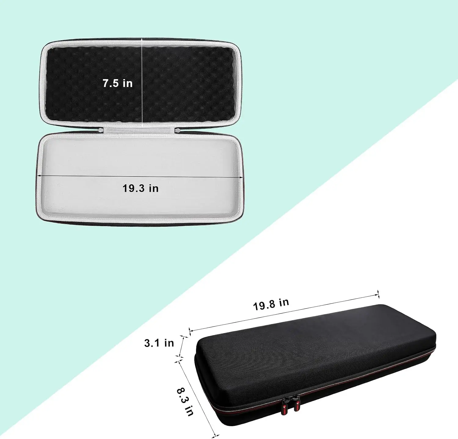 Twardy futerał XANAD do kontrolera klawiatury MIDI USB Akai Professional MPK Mini Plus z 37 mini klawiszami — zdjęcie produktu 3