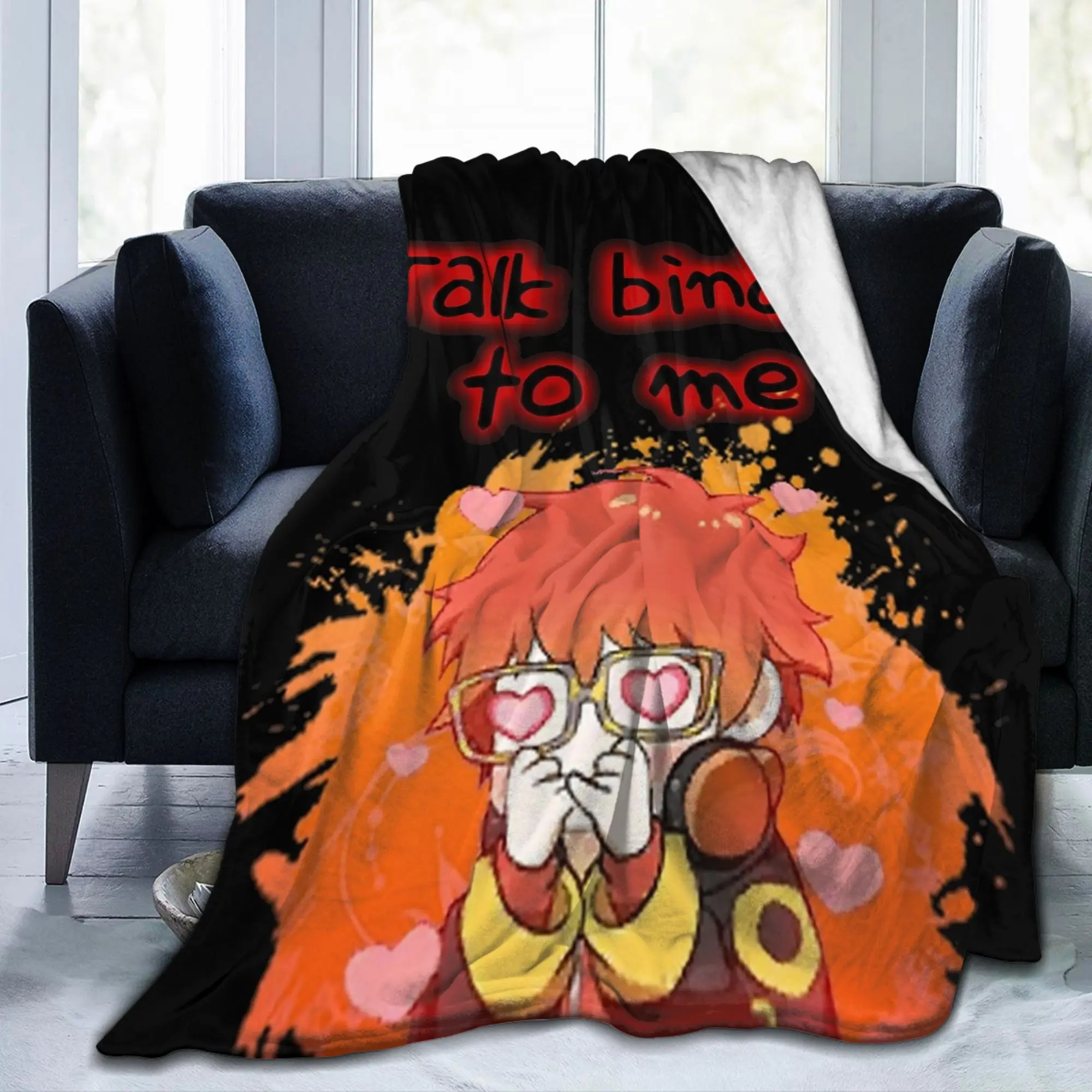 Mystic 707 Talk Binary to Me Messengers Flannel Throw Blanket  for Bedding Knitted Blanket Gift Super Soft Multi-function Throws