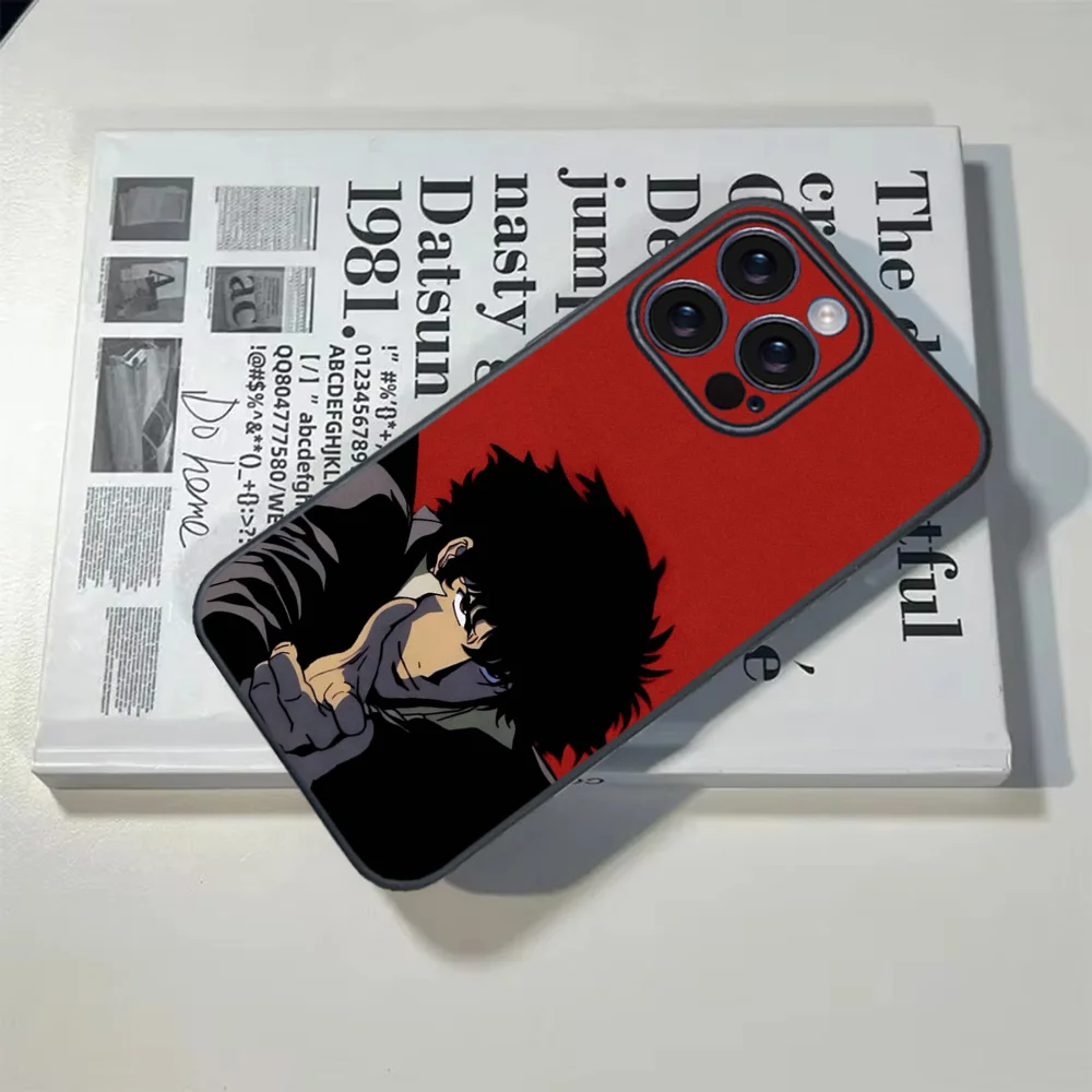 C-Cowboy Bebop Anime Phone Case For iPhone 16 15 14 13 12 11 PRO MAX PLUS Mini TPU Soft to  Skin-friendly case