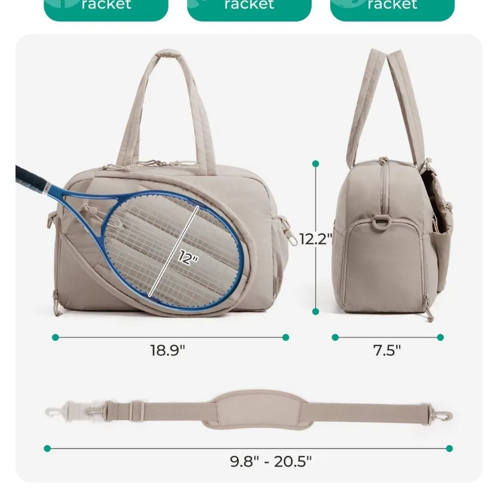 New Unisex Tennis Tote Bag Fashion Portable Handbag Men Women Stylish Carry Bag Top Handle